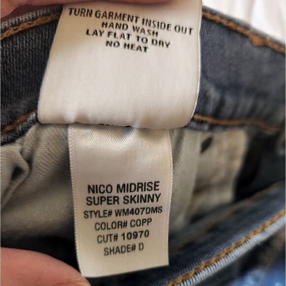 Hudson Nico Super Skinny Jeans with White Design - Picture 8 of 12